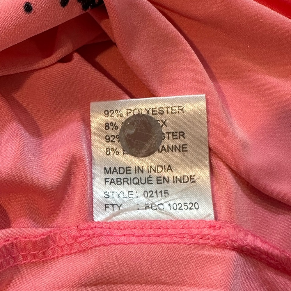 Jamie Sadock Women’s XL Pink Black Geometric Golf Top 1/4 Zip Studded Collar - Picture 15 of 16